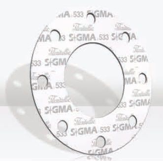 Lámina de junta de PTFE - Sigma 588 - Flexitallic - con brida / para aplicaciones químicas