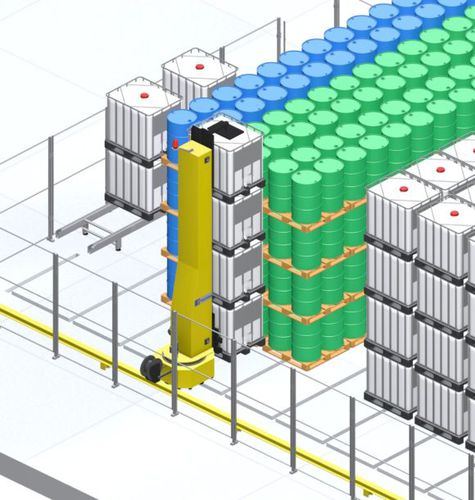 Almacén automático vertical - TEYMASA - para contenedor IBC / de bidones