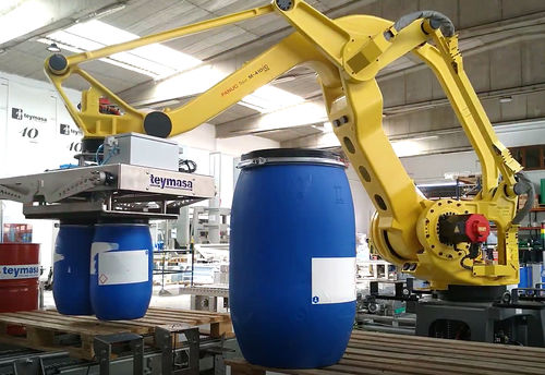 Paletizador robotizado - TEYMASA - industrial / de bidones / de contenedor vacío