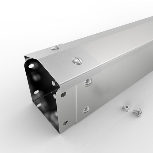 Canaleta de cableado - AL-S75-75 - Electrix International Ltd - de acero inoxidable cepillado / modular / rígida