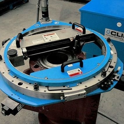 Refrentadora de bridas neumática - FF2400 - CLIMAX - automática / con fijación externa