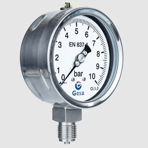 Manómetro de acero inoxidable - M0306D series  - GESA TERMOMETROS - relativo / de esfera / roscado