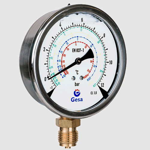 Manómetro relativo - M0501 series - GESA TERMOMETROS - de esfera / roscado / para montaje en panel