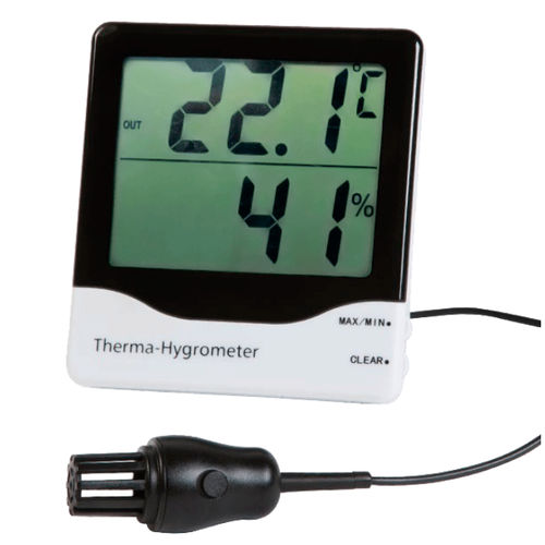 Termo-higrómetro con pantalla LCD - 810-140 - GESA TERMOMETROS - para instalación en pared / temperatura / de humedad