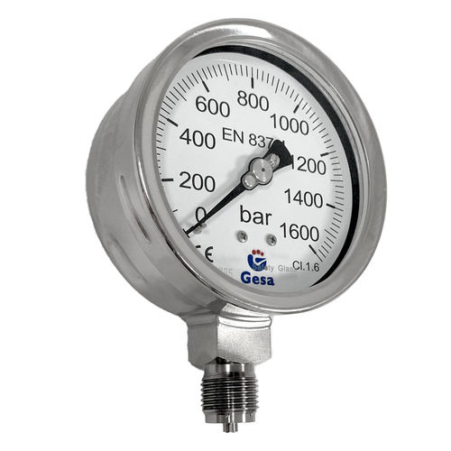 Manómetro de esfera - M1600BD100R1600BR2SGE - GESA TERMOMETROS - BSP 1/4 / BSP 1/2 / de vidrio