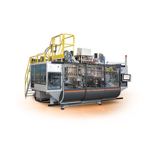 Extrusora sopladora - PB15E series - Plastiblow - para botellas / para contenedores / con dos estaciones