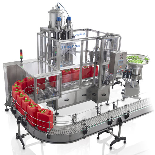 Llenadora tapadora automática - MLL-NW-2/PF-01-EL - Rejves Machinery S.r.l - para líquido / monobloque / lineal