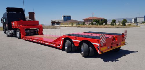 Semirremolque plataforma - Gt Semi Trailers - góndola de cama rebajada / de 2 ejes / de acoplamiento