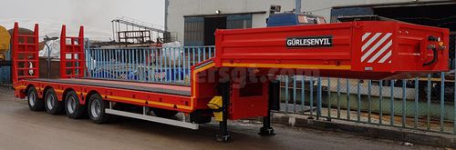 Semirremolque plataforma - Gt Semi Trailers - góndola de cama rebajada / de 4 ejes / de acoplamiento