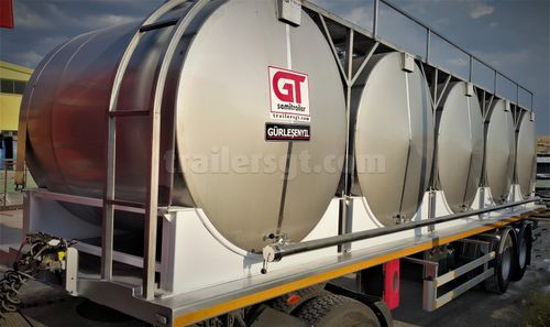 Semirremolque cisterna - Gt Semi Trailers - para leche / de 2 ejes / de acoplamiento