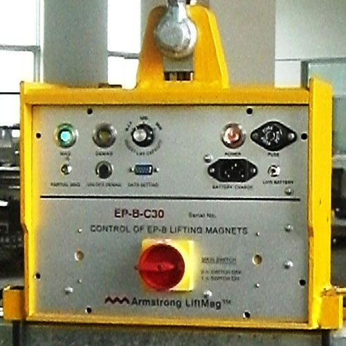 Electroimán de elevación con conmutación eléctrica - EPBS-C30 - Armstrong Magnetics Inc. - para chapas / con batería / rectangular