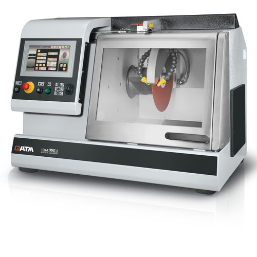 Máquina de corte de abrasión húmeda - QCUT 350 A - QATM - de hoja rotativa / para materiales compuestos / para PCB