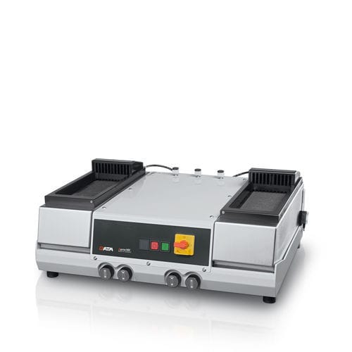 Amoladora pulidora de banda - QGRIND 100 - QATM - estacionaria / eléctrica / de prerrectificado