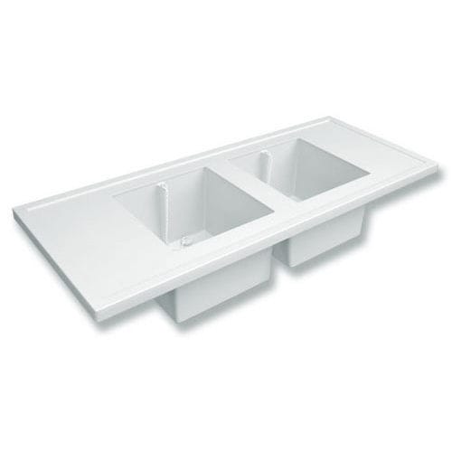 Mesa de laboratorio con fregadero - TOP1560W443 series - PLASTIFER