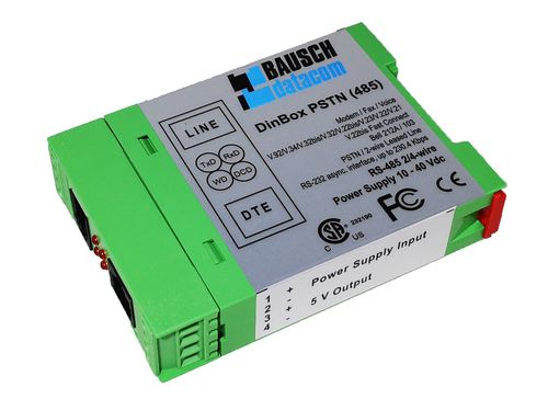Módem PSTN - DB PSTN 485 SIA - Bausch Datacom - RS232 / RS485 / PSTN