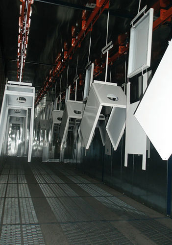Cabina de empolvado cerrada - SAVIM EUROPE - automática / electrostática