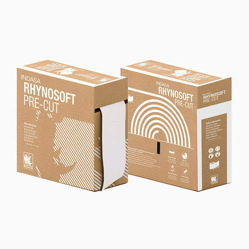 Abrasiva de óxido de aluminio - RHYNOSOFT PRE-CUT - INDASA - de papel / resina / robusta
