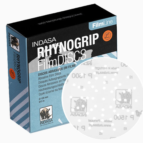 Abrasiva de óxido de aluminio - RHYNOGRIP FILM LINE - INDASA - de papel / resina