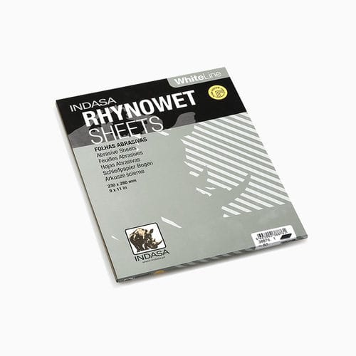 Abrasiva de óxido de aluminio - RHYNOWET WHITE LINE - INDASA - de papel / resina / robusta