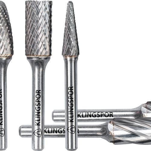 Fresa frontal hemisférica - HF series - KLINGSPOR - de punta esférica / carburo sólido / de acabado