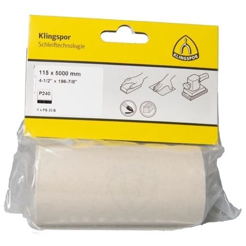 Rodillo abrasivo de papel - PS 33 B - KLINGSPOR - de óxido de aluminio / resina / para madera