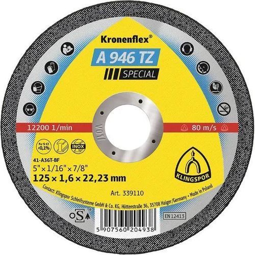 Disco tronzador de metal - A946TZ - KLINGSPOR - fino