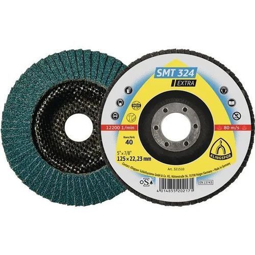 Disco de láminas de acabado - SMT 324 Extra - KLINGSPOR - para acero inoxidable / de óxido de circonio