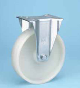 Ruedecilla fija - PP R series - WICKE - con platino giratorio / monobloque / de polipropileno