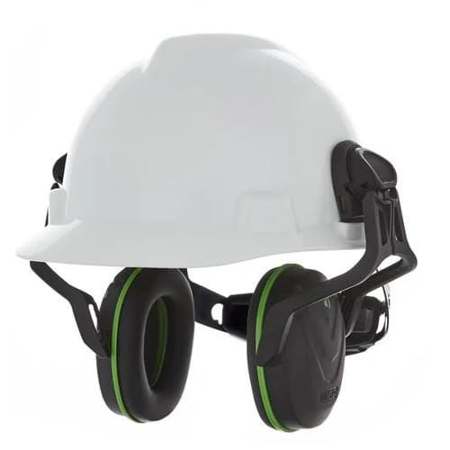 Casco para obras - V-Gard® - Mine Safety Appliances Company - blanco / industrial