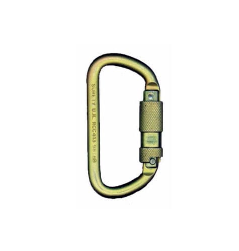Mosquetón de bloqueo - Mine Safety Appliances Company - de metal / asimétrico