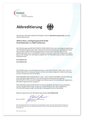 Sistema de calibración de punto de rocío - Ahlborn Mess- und Regelungstechnik GmbH - de humedad relativa / de presión / de temperatura