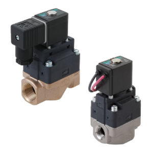 Electroválvula de control asistido - FWD series - CKD - de 2 vías / de 3 vías / agua