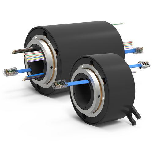 Anillo colector eléctrico - ESET series - DSTI - Dynamic Sealing Technologies - vía Ethernet / Gigabit Ethernet / de eje hueco