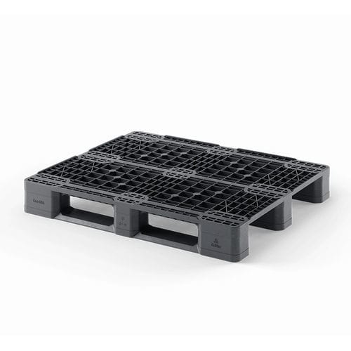Palé de plástico reciclado - Eco US5 (OD-3R) - Cabka - ISO / para cargas medias / industrial
