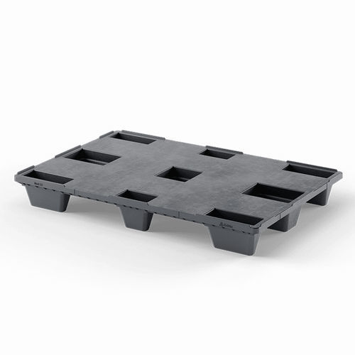 Palé de plástico reciclado - Nest E3 (CD-9F) - Cabka - Euro / de transporte / de almacenamiento