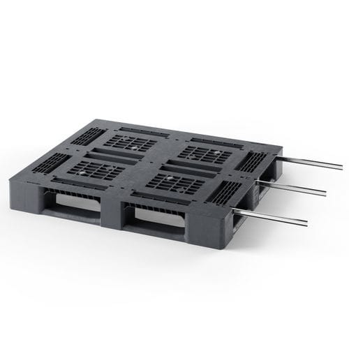Palé de plástico reciclado - Eco i5.2 (OD-5R-3M) - Cabka - de metal / ISO / para cargas medias