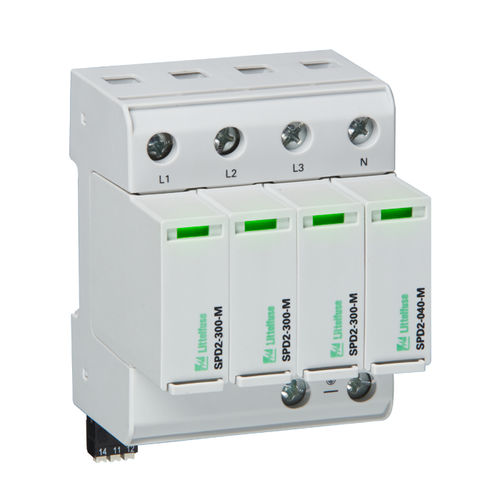Protector de sobretensión de tipo 2 - SPD2 3P+1 series - Littelfuse - de tipo 1 / clase II / 4 polos
