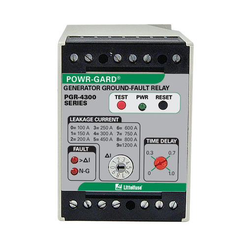 Relé de protección para generador - PGR-4300 series - Littelfuse - para montaje en panel / temporizador / ajustable