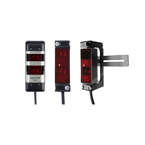 Sensor fotoeléctrico de reflexión directa - RAY-RT series - FRABA VITECTOR - rectangular / luz roja / LED