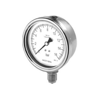 Manómetro analógico - BDT 18 series - Badotherm Group - roscado / de acero inoxidable / de tubo Bourdon
