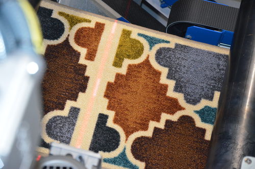 Máquina de corte de corte transversal - HANDSAEME MACHINERY - para textiles / para moqueta / semiautomática