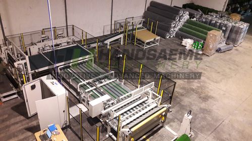Línea de corte de cuchilla - HANDSAEME MACHINERY - para PVC / para textiles / para moqueta