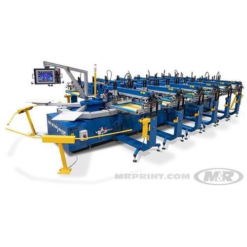 Máquina de serigrafia automática - STRYKER™  - M&R - de 6 colores / para textiles / en plano