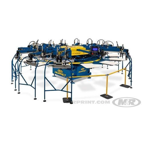 Máquina de serigrafia automática - HORNET™  - M&R - de 10 colores / de alta resolución / neumática
