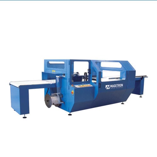 Máquina de acondicionamiento automática - P500 - MAGETRON - con túnel de retracción / para la industria textil / con transportador