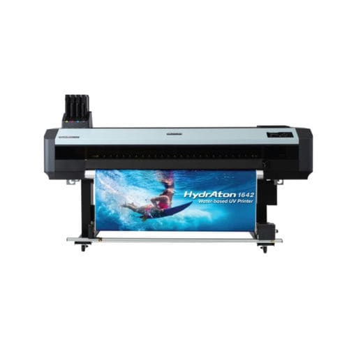 Impresora de inyección de tinta UV - HydrAton 1642  - MUTOH - de pie / de 4 colores / de tipo rodillo a rodillo
