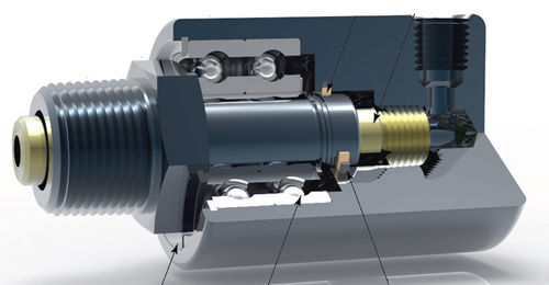 Racor giratorio para aire - RU009 - Rotary Systems, Inc. - para aceite / para vacío / de 2 pasos