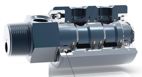 Racor giratorio para aire - RU010 - Rotary Systems, Inc. - para vacío / de 2 pasos / hidráulico