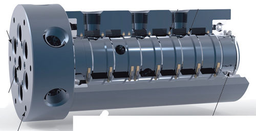 Racor giratorio para aire - RU020 - Rotary Systems, Inc. - para vacío / de 6 pasos / hidráulico