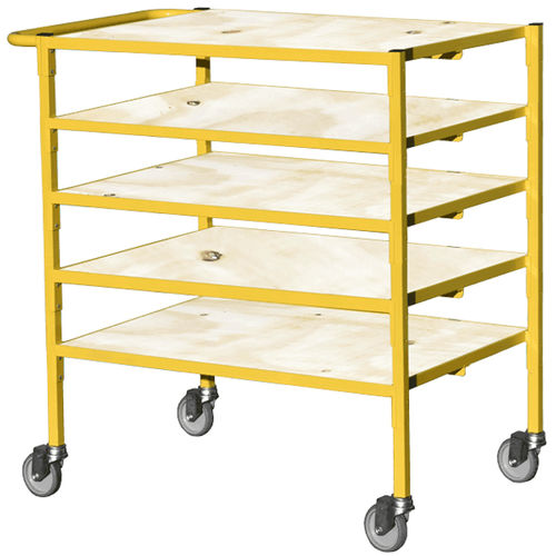 Carretilla de almacenamiento - HI-MFST-08-5S series - Handle-iT Ltd - de polipropileno / de plástico / con estantes